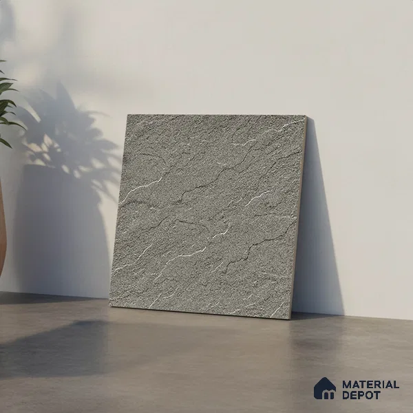 Stone Look Floor Tile TL 09367 E | Matte Finish 16 x 16 inch Vitrified Tile - 12 mm | Suitable For Kitchen, Bathroom, Bedroom & Office | Pattern Alignment May Vary | 2-3 mm Spacer is Mandatory