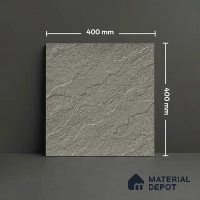 Stone Look Floor Tile TL 09367 E | Matte Finish 16 x 16 inch Vitrified Tile - 12 mm | Suitable For Kitchen, Bathroom, Bedroom & Office | Pattern Alignment May Vary | 2-3 mm Spacer is Mandatory