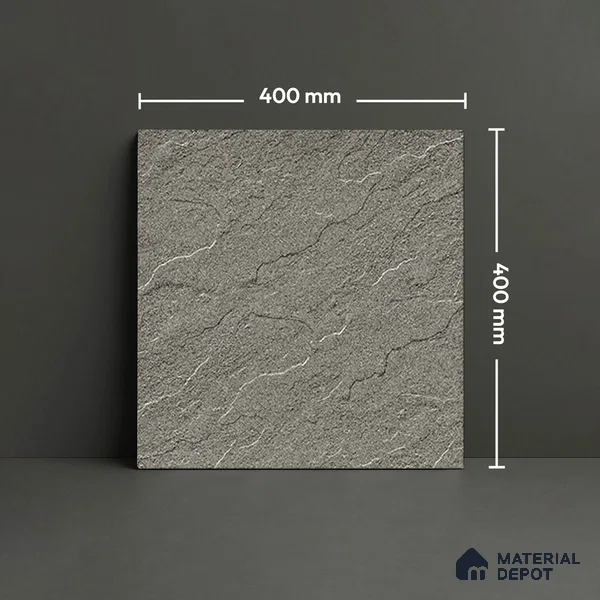 Stone Look Floor Tile TL 09367 E | Matte Finish 16 x 16 inch Vitrified Tile - 12 mm | Suitable For Kitchen, Bathroom, Bedroom & Office | Pattern Alignment May Vary | 2-3 mm Spacer is Mandatory