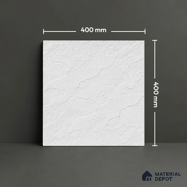 Stone Look Floor Tile TL 09367 F | Matte Finish 16 x 16 inch Vitrified Tile - 12 mm | Suitable For Kitchen, Bathroom, Bedroom & Office | Pattern Alignment May Vary | 2-3 mm Spacer is Mandatory