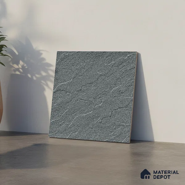 Stone Look Floor Tile TL 09367 | Matte Finish 16 x 16 inch Vitrified Tile - 12 mm | Suitable For Kitchen, Bathroom, Bedroom & Office | Pattern Alignment May Vary | 2-3 mm Spacer is Mandatory
