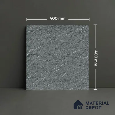 Stone Look Floor Tile TL 09367 | Matte Finish 16 x 16 inch Vitrified Tile - 12 mm | Suitable For Kitchen, Bathroom, Bedroom & Office | Pattern Alignment May Vary | 2-3 mm Spacer is Mandatory