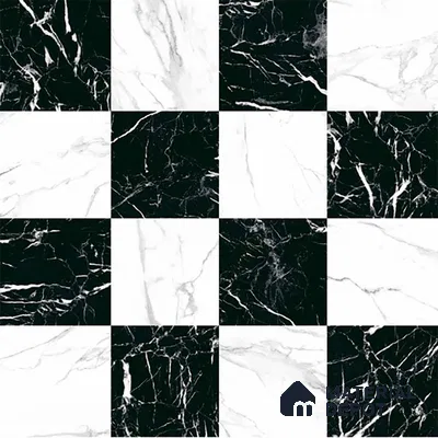 Marble Look Floor Tile TL 09398 | Matte Finish 2 ft x 2 ft Vitrified Tile - 12 mm | Suitable For Kitchen, Bathroom, Bedroom & Office