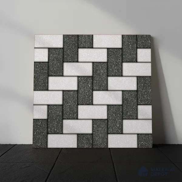 Stone Look Floor Tile TL 09402 | Matte Finish 2 ft x 2 ft Vitrified Tile - 12 mm | Suitable For Kitchen, Bathroom & Dining Area | Please Expect a Slight Variation of Pattern