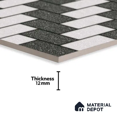 Stone Look Floor Tile TL 09402 | Matte Finish 2 ft x 2 ft Vitrified Tile - 12 mm | Suitable For Kitchen, Bathroom & Dining Area | Please Expect a Slight Variation of Pattern