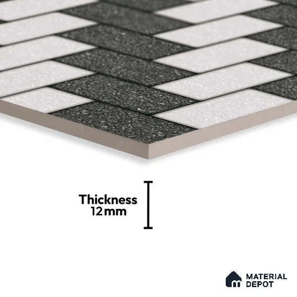 Stone Look Floor Tile TL 09402 | Matte Finish 2 ft x 2 ft Vitrified Tile - 12 mm | Suitable For Kitchen, Bathroom & Dining Area | Please Expect a Slight Variation of Pattern