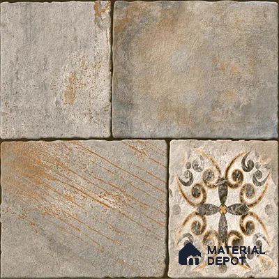 Stone Floor Tile TL 09400 B Canyon Oak 2 ft x 2 ft Matte Finish Anti Skid Vitrified Tile - 12 mm | Suitable for Balcony, Terrace & Coutyard