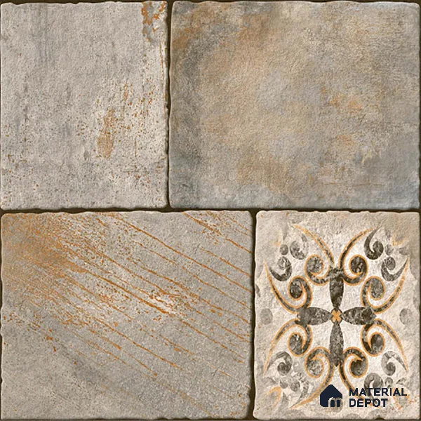 Stone Floor Tile TL 09400 B Canyon Oak 2 ft x 2 ft Matte Finish Anti Skid Vitrified Tile - 12 mm | Suitable for Balcony, Terrace & Coutyard