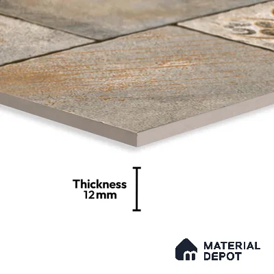 Stone Floor Tile TL 09400 B Canyon Oak 2 ft x 2 ft Matte Finish Anti Skid Vitrified Tile - 12 mm | Suitable for Balcony, Terrace & Coutyard