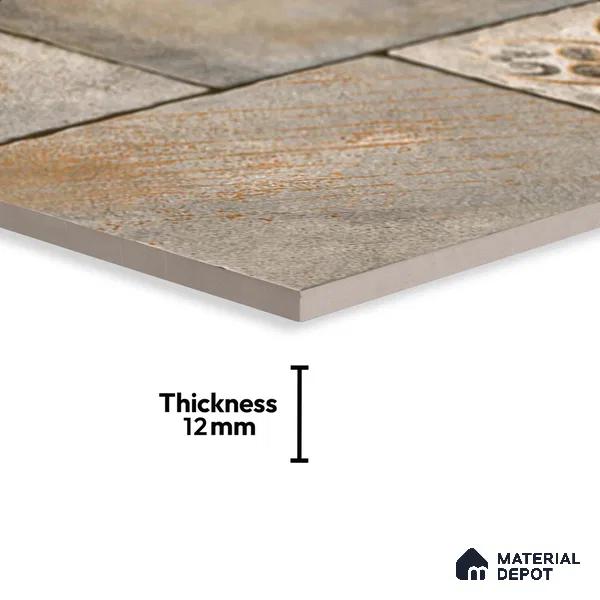 Stone Floor Tile TL 09400 B Canyon Oak 2 ft x 2 ft Matte Finish Anti Skid Vitrified Tile - 12 mm | Suitable for Balcony, Terrace & Coutyard