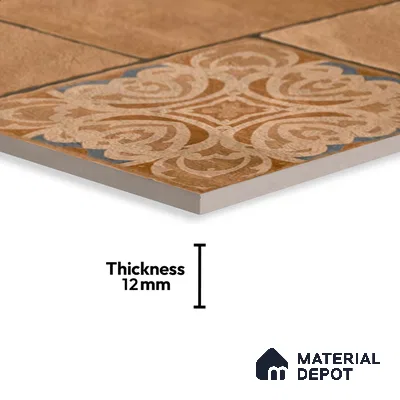Stone Floor Tile TL 09400 C Lunar Stone 2 ft x 2 ft Matte Finish Anti Skid Vitrified Tile - 12 mm | Suitable for Balcony, Terrace & Coutyard