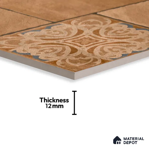 Stone Floor Tile TL 09400 C Lunar Stone 2 ft x 2 ft Matte Finish Anti Skid Vitrified Tile - 12 mm | Suitable for Balcony, Terrace & Coutyard