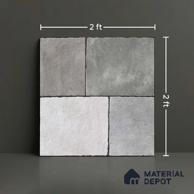 Stone Floor Tile TL 09400 Sand Whisper 2 ft x 2 ft Matte Finish Anti Skid Vitrified Tile - 12 mm | Suitable for Balcony, Terrace & Coutyard