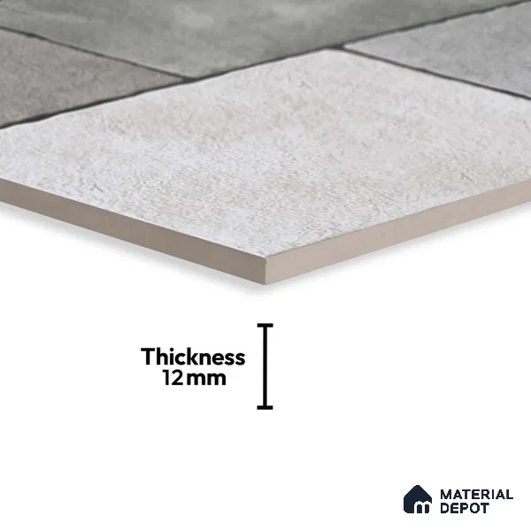 Stone Floor Tile TL 09400 Sand Whisper 2 ft x 2 ft Matte Finish Anti Skid Vitrified Tile - 12 mm | Suitable for Balcony, Terrace & Coutyard
