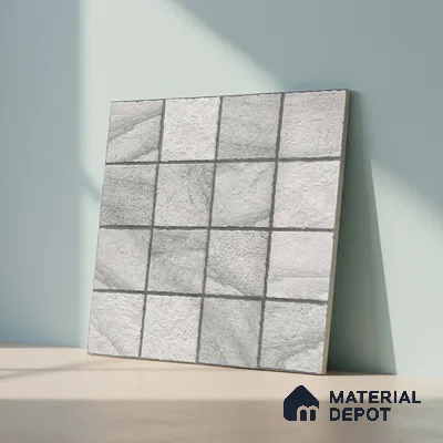 Stone Floor Tile TL 09401 B Frost Stone 2 ft x 2 ft Matte Finish Anti Skid Vitrified Tile - 12 mm | Suitable for Balcony, Terrace & Coutyard