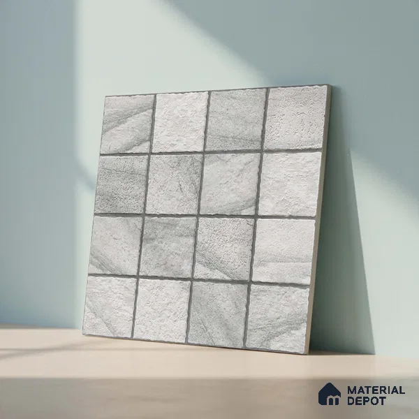 Stone Floor Tile TL 09401 B Frost Stone 2 ft x 2 ft Matte Finish Anti Skid Vitrified Tile - 12 mm | Suitable for Balcony, Terrace & Coutyard