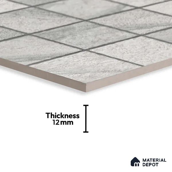 Stone Floor Tile TL 09401 B Frost Stone 2 ft x 2 ft Matte Finish Anti Skid Vitrified Tile - 12 mm | Suitable for Balcony, Terrace & Coutyard