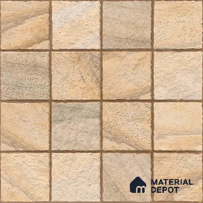 Stone Floor Tile TL 09401 Ashen Rock 2 ft x 2 ft Matte Finish Anti Skid Vitrified Tile - 12 mm | Suitable for Balcony, Terrace & Coutyard