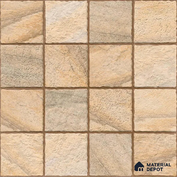Stone Floor Tile TL 09401 Ashen Rock 2 ft x 2 ft Matte Finish Anti Skid Vitrified Tile - 12 mm | Suitable for Balcony, Terrace & Coutyard