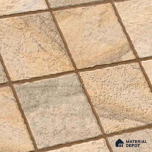 Stone Floor Tile TL 09401 Ashen Rock 2 ft x 2 ft Matte Finish Anti Skid Vitrified Tile - 12 mm | Suitable for Balcony, Terrace & Coutyard
