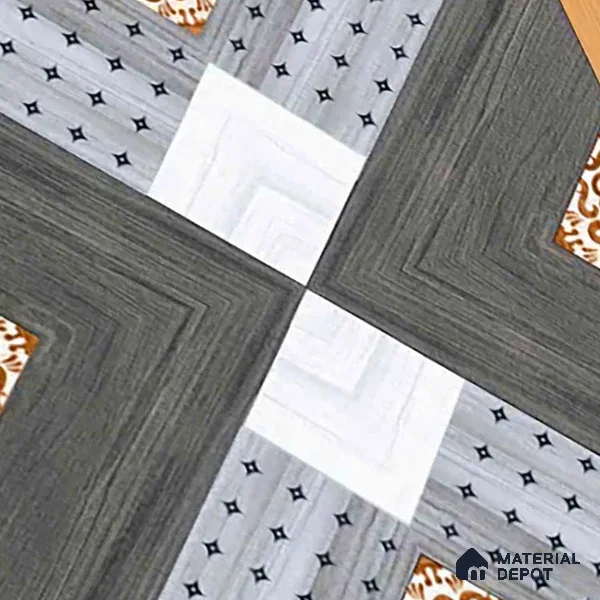 Wood Look Floor Tile TL 09396 | Matte Finish 2 ft x 2 ft Vitrified Tile - 9 mm | Suitable For Kitchen, Bathroom, Bedroom & Office
