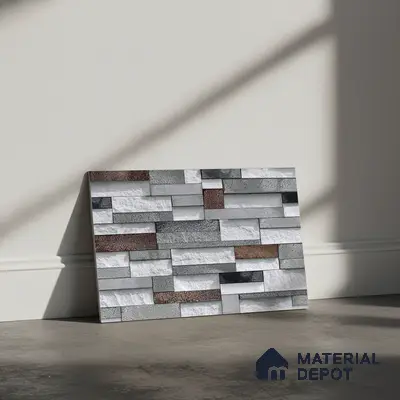 Stacked Stone Look Wall Tile TL 09505 | Matte Finish 18 x 12 inch Ceramic Tile - 7 mm | Suitable For Kitchen, Bathroom, Bedroom & Office