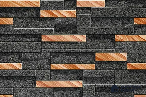 Stacked Stone Look Wall Tile TL 09501 | Matte Finish 18 x 12 inch Ceramic Tile - 7 mm | Suitable For Kitchen, Bathroom, Bedroom & Office