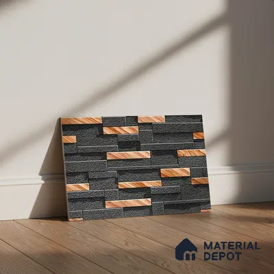 Stacked Stone Look Wall Tile TL 09501 | Matte Finish 18 x 12 inch Ceramic Tile - 7 mm | Suitable For Kitchen, Bathroom, Bedroom & Office