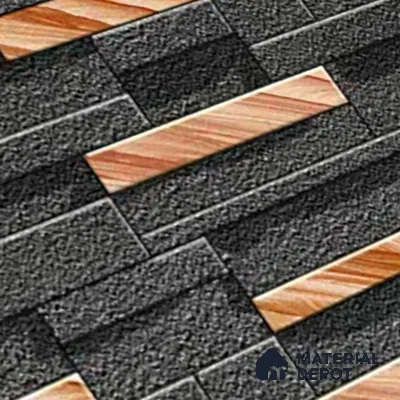Stacked Stone Look Wall Tile TL 09501 | Matte Finish 18 x 12 inch Ceramic Tile - 7 mm | Suitable For Kitchen, Bathroom, Bedroom & Office