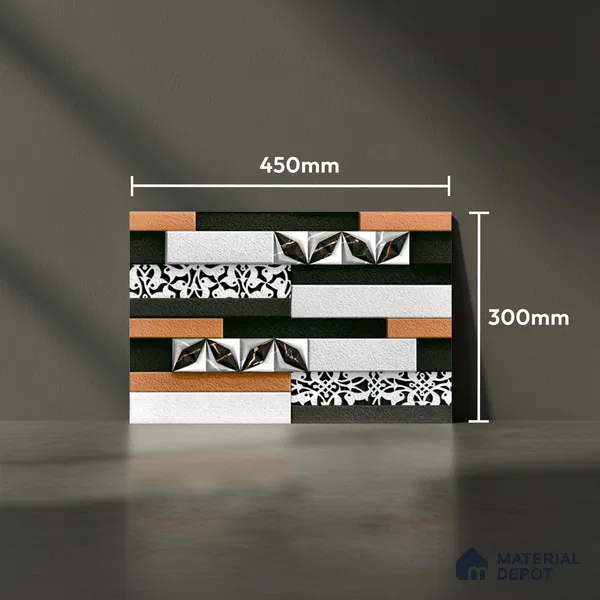 Stone Look Wall Tile TL 09494 | Matte Finish 18 x 12 inch Ceramic Tile - 7 mm | Suitable For Kitchen, Bathroom, Bedroom & Office