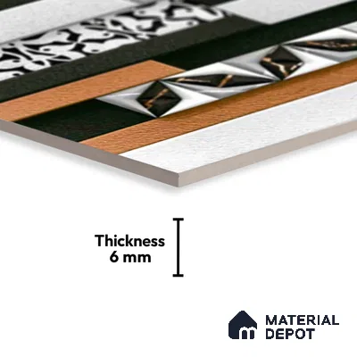 Stone Look Wall Tile TL 09494 | Matte Finish 18 x 12 inch Ceramic Tile - 7 mm | Suitable For Kitchen, Bathroom, Bedroom & Office