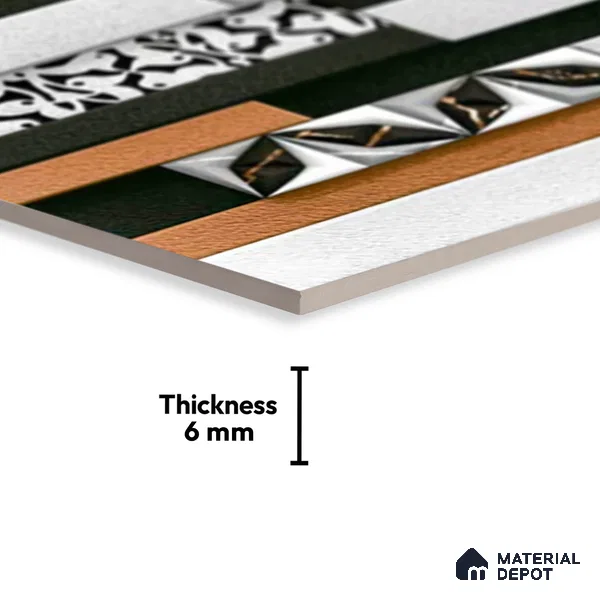 Stone Look Wall Tile TL 09494 | Matte Finish 18 x 12 inch Ceramic Tile - 7 mm | Suitable For Kitchen, Bathroom, Bedroom & Office