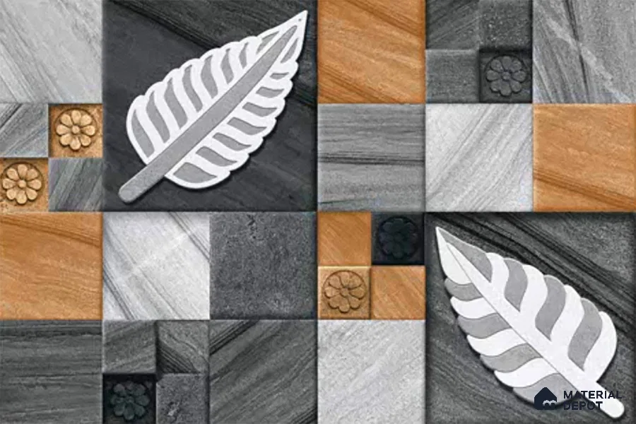 Stacked Stone Look Wall Tile TL 09500 | Matte Finish 18 x 12 inch Ceramic Tile - 7 mm | Suitable For Kitchen, Bathroom, Bedroom & Office