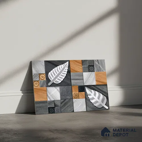 Stacked Stone Look Wall Tile TL 09500 | Matte Finish 18 x 12 inch Ceramic Tile - 7 mm | Suitable For Kitchen, Bathroom, Bedroom & Office