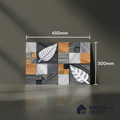 Stacked Stone Look Wall Tile TL 09500 | Matte Finish 18 x 12 inch Ceramic Tile - 7 mm | Suitable For Kitchen, Bathroom, Bedroom & Office