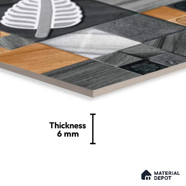 Stacked Stone Look Wall Tile TL 09500 | Matte Finish 18 x 12 inch Ceramic Tile - 7 mm | Suitable For Kitchen, Bathroom, Bedroom & Office