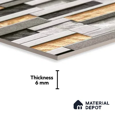 Stacked Stone Look Wall Tile TL 09499 | Matte Finish 18 x 12 inch Ceramic Tile - 7 mm | Suitable For Kitchen, Bathroom, Bedroom & Office