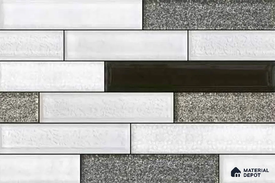 Stacked Stone Look Wall Tile TL 09503 | Matte Finish 18 x 12 inch Ceramic Tile - 7 mm | Suitable For Kitchen, Bathroom, Bedroom & Office