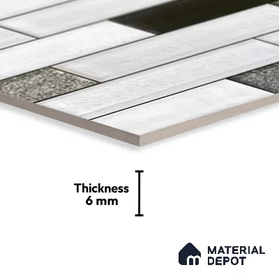 Stacked Stone Look Wall Tile TL 09503 | Matte Finish 18 x 12 inch Ceramic Tile - 7 mm | Suitable For Kitchen, Bathroom, Bedroom & Office