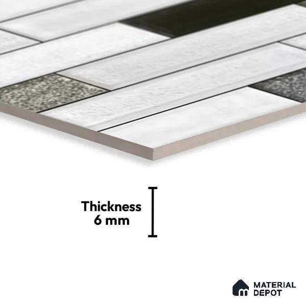 Stacked Stone Look Wall Tile TL 09503 | Matte Finish 18 x 12 inch Ceramic Tile - 7 mm | Suitable For Kitchen, Bathroom, Bedroom & Office