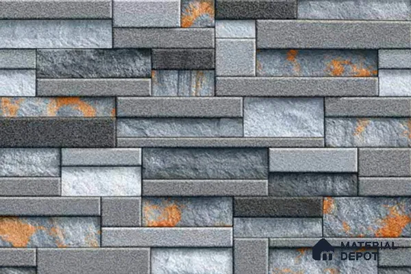 Stacked Stone Look Wall Tile TL 09502 | Matte Finish 18 x 12 inch Ceramic Tile - 7 mm | Suitable For Kitchen, Bathroom, Bedroom & Office