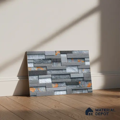 Stacked Stone Look Wall Tile TL 09502 | Matte Finish 18 x 12 inch Ceramic Tile - 7 mm | Suitable For Kitchen, Bathroom, Bedroom & Office