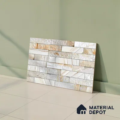 Stacked Stone Look Wall Tile TL 09496 | Matte Finish 18 x 12 inch Ceramic Tile - 7 mm | Suitable For Kitchen, Bathroom, Bedroom & Office