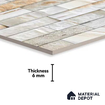 Stacked Stone Look Wall Tile TL 09496 | Matte Finish 18 x 12 inch Ceramic Tile - 7 mm | Suitable For Kitchen, Bathroom, Bedroom & Office