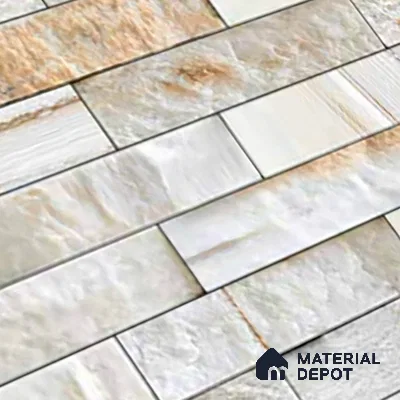 Stacked Stone Look Wall Tile TL 09496 | Matte Finish 18 x 12 inch Ceramic Tile - 7 mm | Suitable For Kitchen, Bathroom, Bedroom & Office
