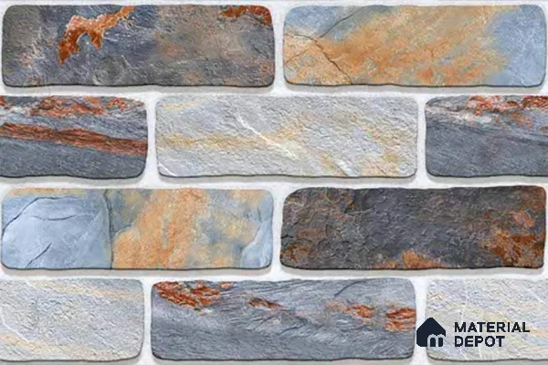 Stone Look Wall Tile TL 09495 | Matte Finish 18 x 12 inch Ceramic Tile - 7 mm | Suitable For Kitchen, Bathroom, Bedroom & Office