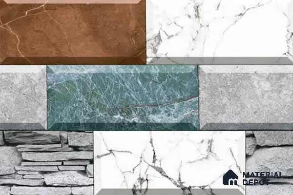 Stone Look Wall Tile TL 09497 | Matte Finish 18 x 12 inch Ceramic Tile - 7 mm | Suitable For Kitchen, Bathroom, Bedroom & Office
