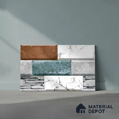 Stone Look Wall Tile TL 09497 | Matte Finish 18 x 12 inch Ceramic Tile - 7 mm | Suitable For Kitchen, Bathroom, Bedroom & Office