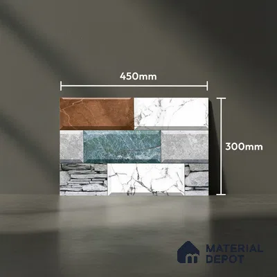 Stone Look Wall Tile TL 09497 | Matte Finish 18 x 12 inch Ceramic Tile - 7 mm | Suitable For Kitchen, Bathroom, Bedroom & Office