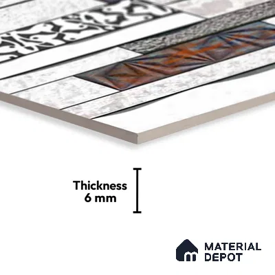 Stone Look Wall Tile TL 09493 | Matte Finish 18 x 12 inch Ceramic Tile - 7 mm | Suitable For Kitchen, Bathroom, Bedroom & Office